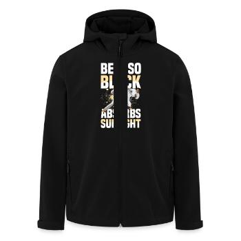 Ceinture si noire qu’elle absorbe la lumière du soleil - Veste softshell homme en polyester recyclé Stanley/Stella - noir - Devant - AI Model Male 185 light (185cm)