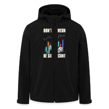 Statistician Don't Be Mean Be Data Analyst - Men’s Recycled Softshell Jacket by Stanley/Stella - black - Front - AI Model Male 185 light (185cm)
