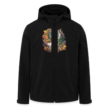 Rentiere Rentier - Recycelte Männer Softshell-Jacke von Stanley/Stella - Schwarz - Vorne - AI Model Male 185 light (185cm)