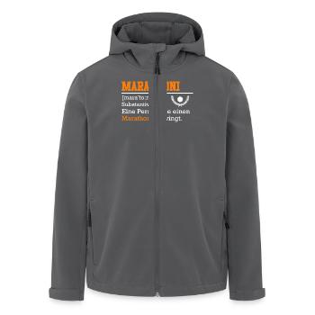 Läufer MARATHONI Laufen Lustiges Marathon - Recycelte Männer Softshell-Jacke von Stanley/Stella - Anthrazit - Vorne - AI Model Male 185 light (185cm)