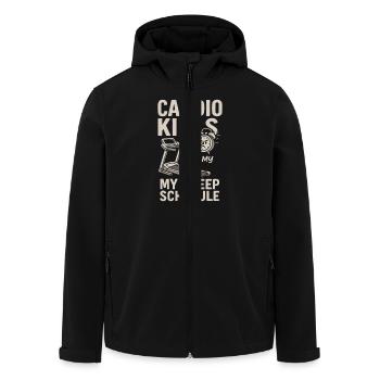 Morning Gym Regular Early Training Discipline - Men’s Recycled Softshell Jacket by Stanley/Stella - black - Front - AI Model Male 185 light (185cm)