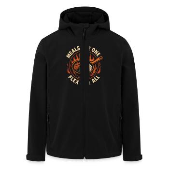 Bachelor Cooking Well At Home, Solo Cook - Men’s Recycled Softshell Jacket by Stanley/Stella - black - Front - AI Model Male 185 light (185cm)