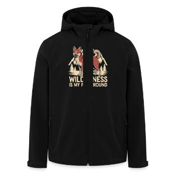 Dhole Lover Wildlife Canid Asiatischer Wildhund - Recycelte Männer Softshell-Jacke von Stanley/Stella - Schwarz - Vorne - AI Model Male 185 light (185cm)