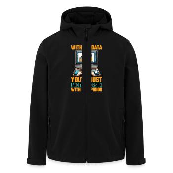 Statistician Without Data You're Just Data Analyst - Men’s Recycled Softshell Jacket by Stanley/Stella - black - Front - AI Model Male 185 light (185cm)