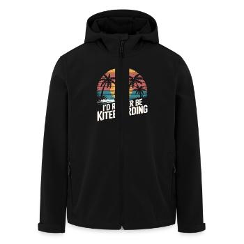 Ich Würde Lieber Kiteboarden Am Strand Mit - Recycelte Männer Softshell-Jacke von Stanley/Stella - Schwarz - Vorne - AI Model Male 185 light (185cm)