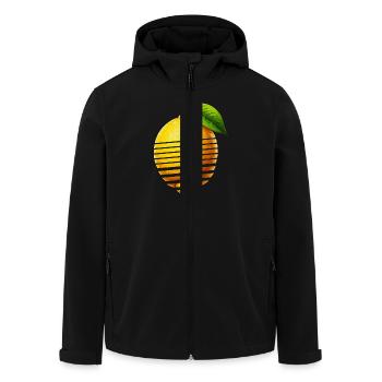 LEMON - Men’s Recycled Softshell Jacket by Stanley/Stella - black - Front - AI Model Male 185 light (185cm)