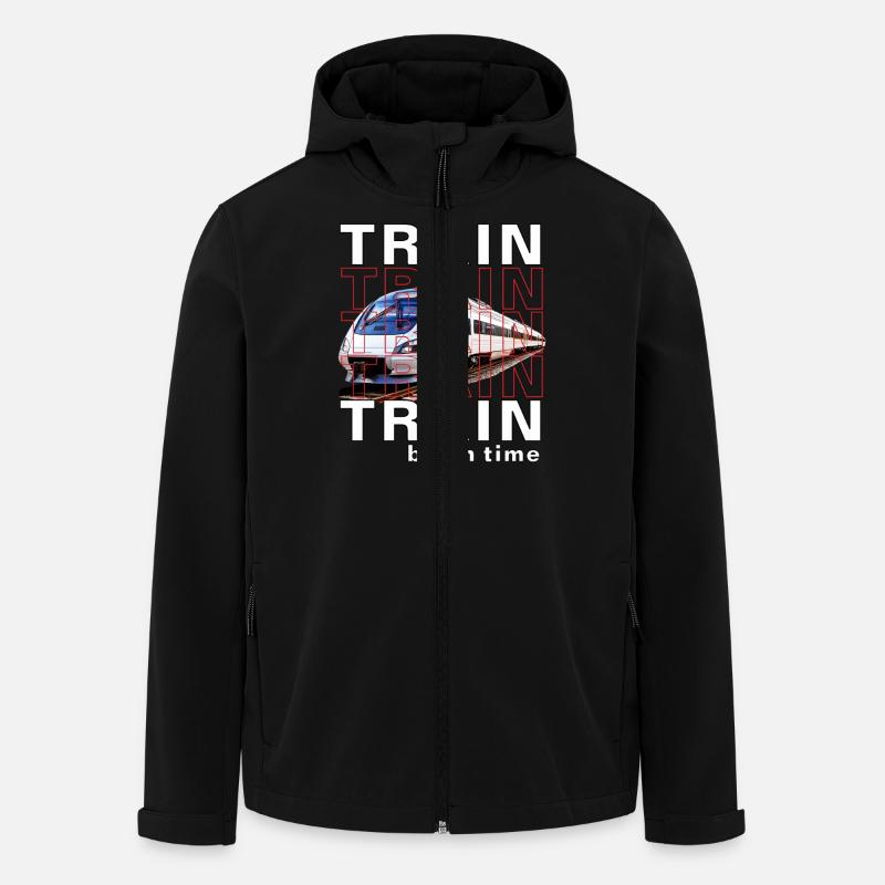 ZUG TRAIN be on time - Recycelte Männer Softshell-Jacke von Stanley/Stella - Schwarz