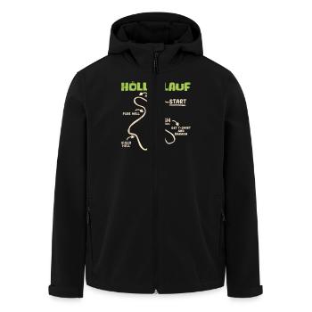 Läufer HÖLLENLAUF Laufen Lustiges - Recycelte Männer Softshell-Jacke von Stanley/Stella - Schwarz - Vorne - AI Model Male 185 light (185cm)