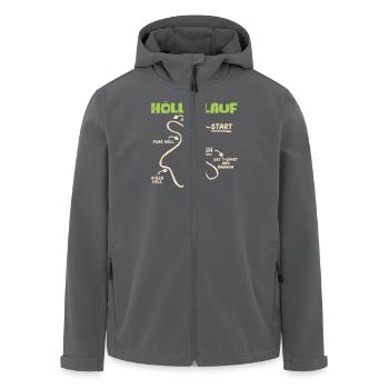 Läufer HÖLLENLAUF Laufen Lustiges - Recycelte Männer Softshell-Jacke von Stanley/Stella - Anthrazit - Vorne - AI Model Male 185 light (185cm)