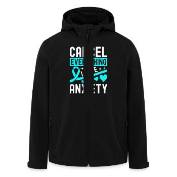 Anxiety disorder Anxiety disorder - Men’s Recycled Softshell Jacket by Stanley/Stella - black - Front - AI Model Male 185 light (185cm)
