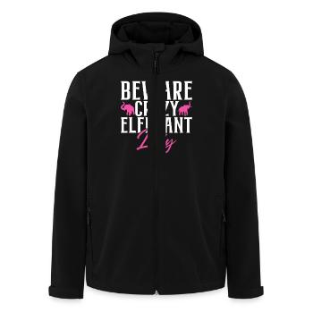 Elephant Lovers Gifts - Recycelte Männer Softshell-Jacke von Stanley/Stella - Schwarz - Vorne - AI Model Male 185 light (185cm)