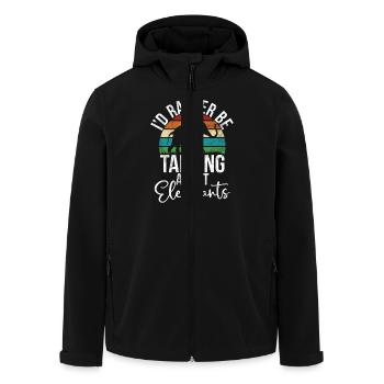Elephant Lovers Gifts - Recycelte Männer Softshell-Jacke von Stanley/Stella - Schwarz - Vorne - AI Model Male 185 light (185cm)