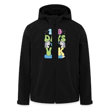 100 Tage Vpk - Recycelte Männer Softshell-Jacke von Stanley/Stella - Schwarz - Vorne - AI Model Male 185 light (185cm)