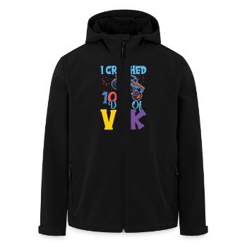 J’ai 100 jours de vpk - Veste softshell homme en polyester recyclé Stanley/Stella - noir - Devant - AI Model Male 185 light (185cm)