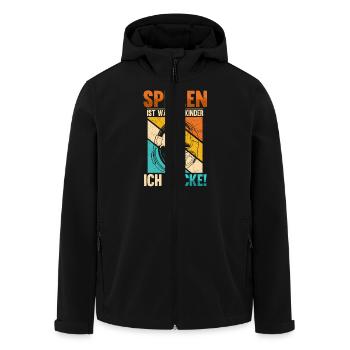 Spielen Ist Was Für Kinder Ich Zocke Gamer - Recycelte Männer Softshell-Jacke von Stanley/Stella - Schwarz - Vorne - AI Model Male 185 light (185cm)