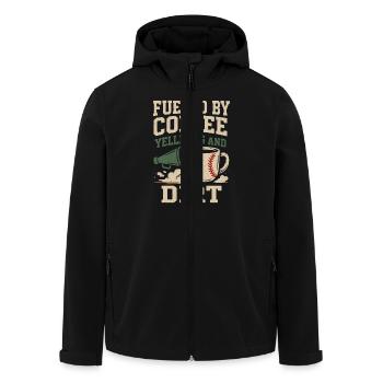 Baseball Mom Dugout Life Game Day Support Team Spi - Men’s Recycled Softshell Jacket by Stanley/Stella - black - Front - AI Model Male 185 light (185cm)