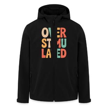 Neurodivergent Overstimulated - Men’s Recycled Softshell Jacket by Stanley/Stella - black - Front - AI Model Male 185 light (185cm)