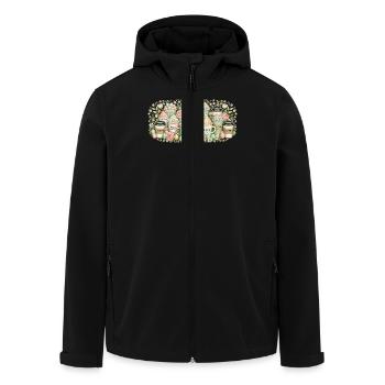 Ostern Kaffeeliebhaber Osterhase Kaffeetrinker - Recycelte Männer Softshell-Jacke von Stanley/Stella - Schwarz - Vorne - AI Model Male 185 light (185cm)
