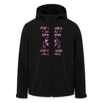 Loving Gift for Mom – You Are the World - Men’s Recycled Softshell Jacket by Stanley/Stella - black - Front - AI Model Male 185 light (185cm)