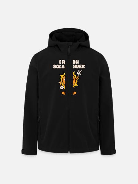 Ich fahre mit Solarenergie - Recycelte Männer Softshell-Jacke von Stanley/Stella - Schwarz