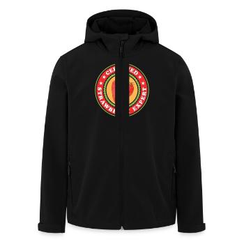 Erdbeeren Experte Strawberry Erdbeere Geschenk - Recycelte Männer Softshell-Jacke von Stanley/Stella - Schwarz - Vorne - AI Model Male 185 light (185cm)