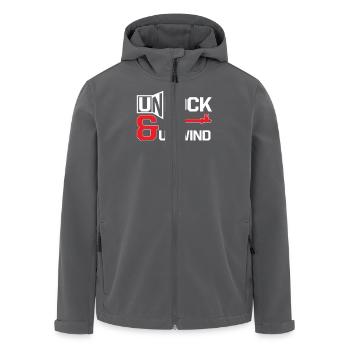 Escape Room Unlock & Unwind - Recycelte Männer Softshell-Jacke von Stanley/Stella - Anthrazit - Vorne - AI Model Male 185 light (185cm)