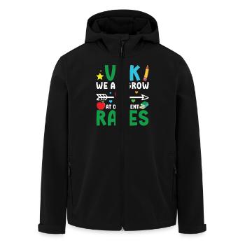 vpk Nous grandissons tous à des rythmes différents - Veste softshell homme en polyester recyclé Stanley/Stella - noir - Devant - AI Model Male 185 light (185cm)