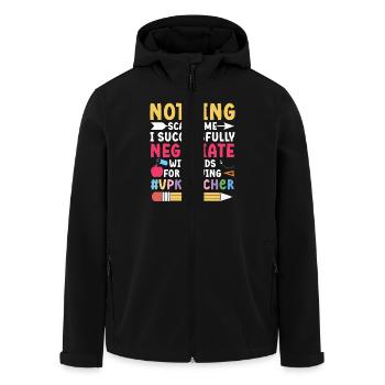Ne vous inquiétez pas, j’ai réussi à négocier avec moi - Veste softshell homme en polyester recyclé Stanley/Stella - noir - Devant - AI Model Male 185 light (185cm)