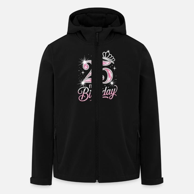 25th Birthday Crown Glitter - Men’s Recycled Softshell Jacket by Stanley/Stella - black