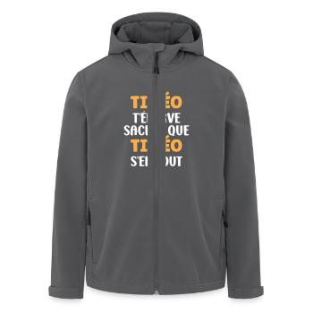 Timo - Veste softshell homme en polyester recyclé Stanley/Stella - charbon - Devant - AI Model Male 185 light (185cm)