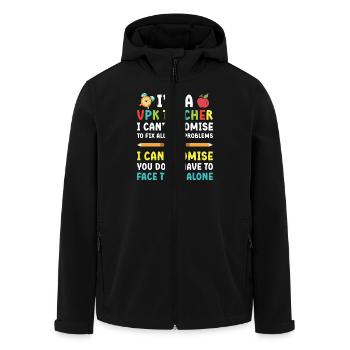 Ich Bin Ein VPK -Lehrer Ich Kann Nicht - Recycelte Männer Softshell-Jacke von Stanley/Stella - Schwarz - Vorne - AI Model Male 185 light (185cm)