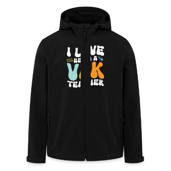 J’adore être professeur VPK - Veste softshell homme en polyester recyclé Stanley/Stella - noir - Devant - AI Model Male 185 light (185cm)