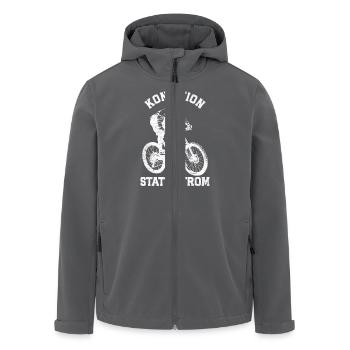 Radler KONDITION STATT STROM Radeln Lustiges - Recycelte Männer Softshell-Jacke von Stanley/Stella - Anthrazit - Vorne - AI Model Male 185 light (185cm)