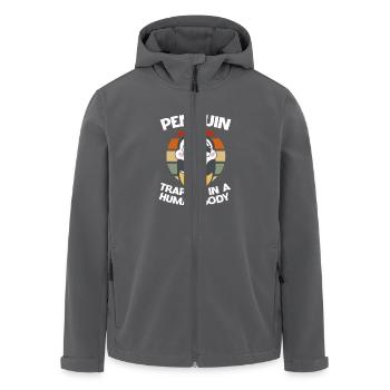Je suis un pingouin piégé dans l’humain - Veste softshell homme en polyester recyclé Stanley/Stella - charbon - Devant - AI Model Male 185 light (185cm)