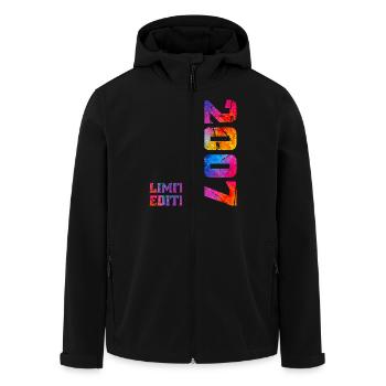 18 years old born in 2007 18th birthday boy girl - Men’s Recycled Softshell Jacket by Stanley/Stella - black - Front - AI Model Male 185 light (185cm)