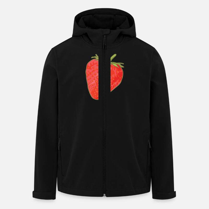 Strawberries Strawberry Gift - Men’s Recycled Softshell Jacket by Stanley/Stella - black