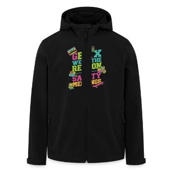 Gen X Nous sommes la raison des réunions de sécurité - Veste softshell homme en polyester recyclé Stanley/Stella - noir - Devant - AI Model Male 185 light (185cm)