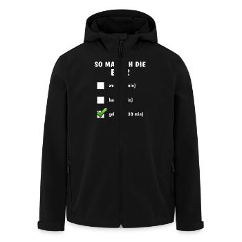 SO MAG ICH DIE EIER - Recycelte Männer Softshell-Jacke von Stanley/Stella - Schwarz - Vorne - AI Model Male 185 light (185cm)