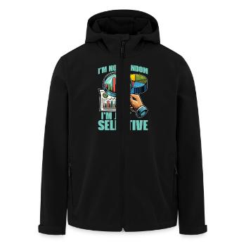 Statistician I'm Not Random I'm Mathematician - Men’s Recycled Softshell Jacket by Stanley/Stella - black - Front - AI Model Male 185 light (185cm)