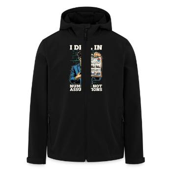 Statistician I Deal In Numbers Data Scientist - Men’s Recycled Softshell Jacket by Stanley/Stella - black - Front - AI Model Male 185 light (185cm)