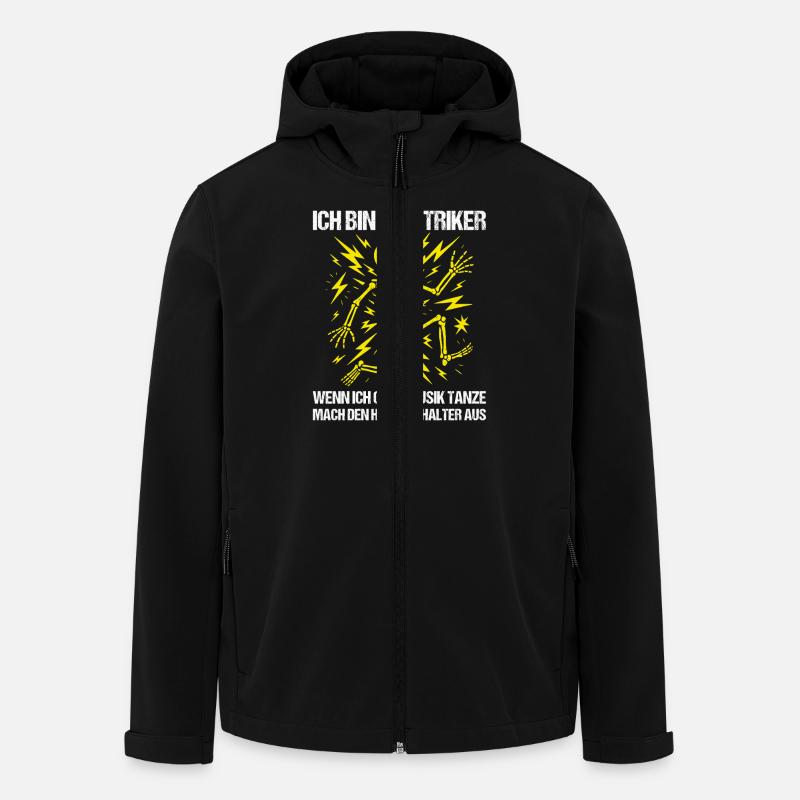 Ich bin Elektriker - Recycelte Männer Softshell-Jacke von Stanley/Stella - Schwarz