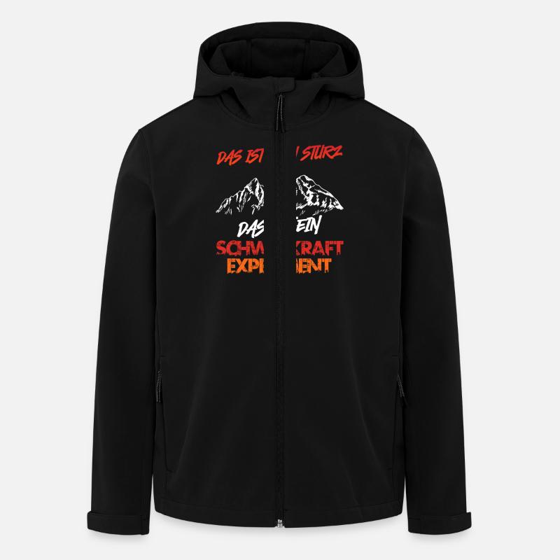 Radfahrer DAS IST KEIN STURZ DAS IST EXPERIMENT - Recycelte Männer Softshell-Jacke von Stanley/Stella - Schwarz