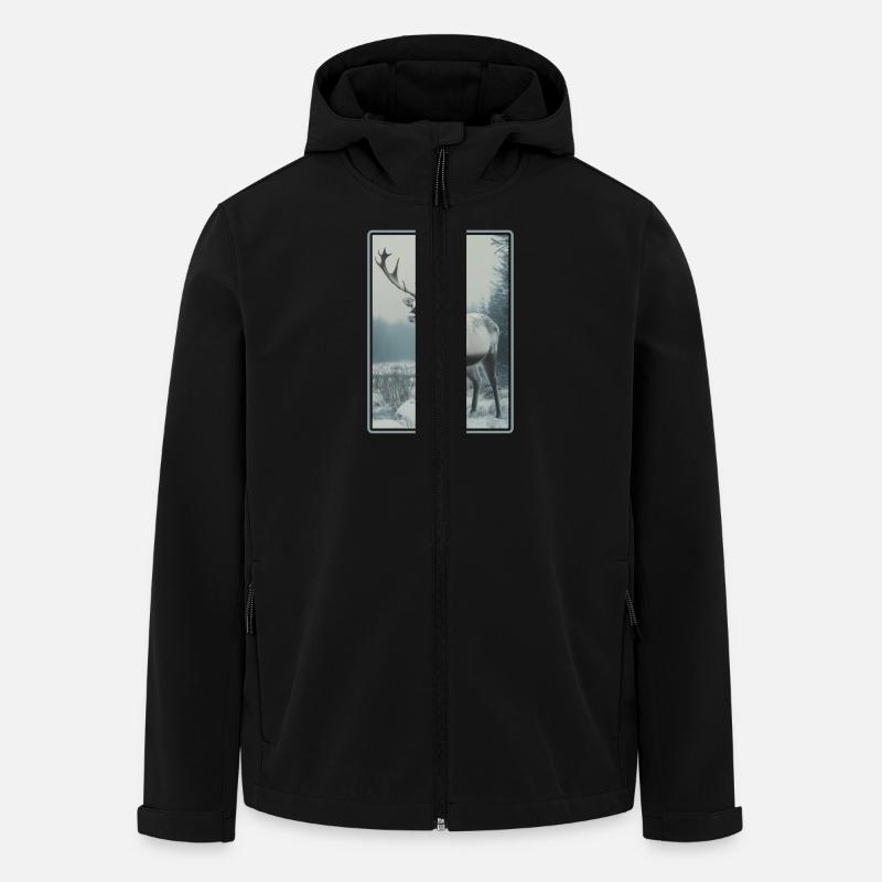 Rentiere Rentier - Recycelte Männer Softshell-Jacke von Stanley/Stella - Schwarz