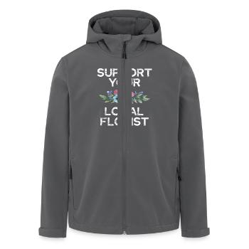 Support your local florist with - Men’s Recycled Softshell Jacket by Stanley/Stella - anthracite - Front - AI Model Male 185 light (185cm)