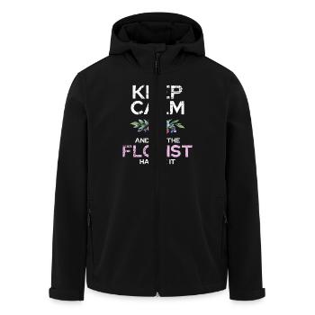 Keep calm and let the florist do it - Men’s Recycled Softshell Jacket by Stanley/Stella - black - Front - AI Model Male 185 light (185cm)