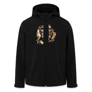 This Is My Anotter Napping Shirt Otter Tiere - Men’s Recycled Softshell Jacket by Stanley/Stella - black - Front - AI Model Male 185 light (185cm)