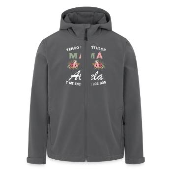 Mama und Oma Muttertagsgeschenk - Recycelte Männer Softshell-Jacke von Stanley/Stella - Anthrazit - Vorne - AI Model Male 185 light (185cm)