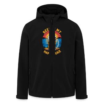 Beer Is My Lucky Juice Sunset - Men’s Recycled Softshell Jacket by Stanley/Stella - black - Front - AI Model Male 185 light (185cm)