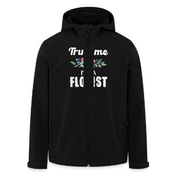 Vertrau Mir, Ich Bin Ein Florist Mit Blumenmotiv - Recycelte Männer Softshell-Jacke von Stanley/Stella - Schwarz - Vorne - AI Model Male 185 light (185cm)