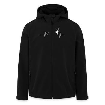Rentiere Rentier - Recycelte Männer Softshell-Jacke von Stanley/Stella - Schwarz - Vorne - AI Model Male 185 light (185cm)